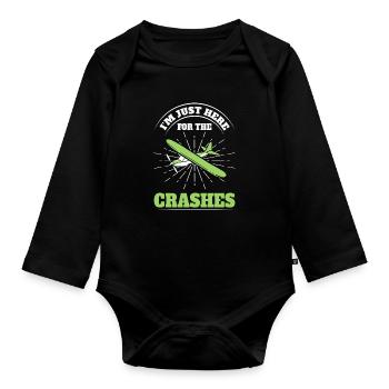 RC Airplane RC Airplane - Organic Longsleeve Baby Bodysuit - black - Front