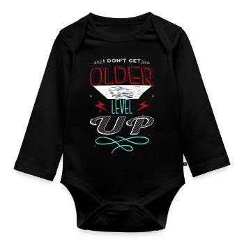 quote fun i dont always sayings present idea - Baby Bio-Langarm-Body - Schwarz - Vorne