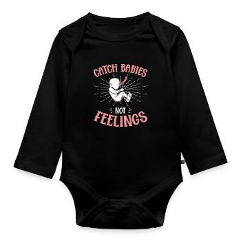 Doula infirmière sage-femme - Body Bébé bio manches longues - noir - Devant