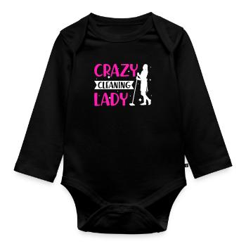 Semaine d’appréciation pour l’entretien ménager - Body Bébé bio manches longues - noir - Devant