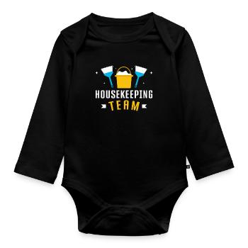 Semaine d’appréciation pour l’entretien ménager - Body Bébé bio manches longues - noir - Devant