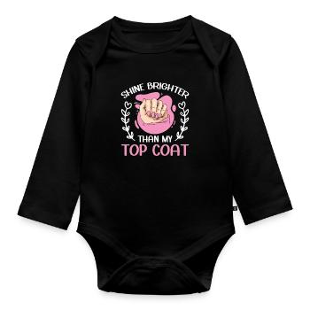 Nail Tech Manicure Nail Technician - Organic Longsleeve Baby Bodysuit - black - Front