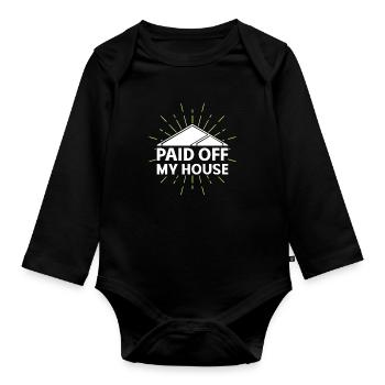 Nouveau propriétaire Propriétaire d’une maison Propriétaire d’une maison - Body Bébé bio manches longues - noir - Devant