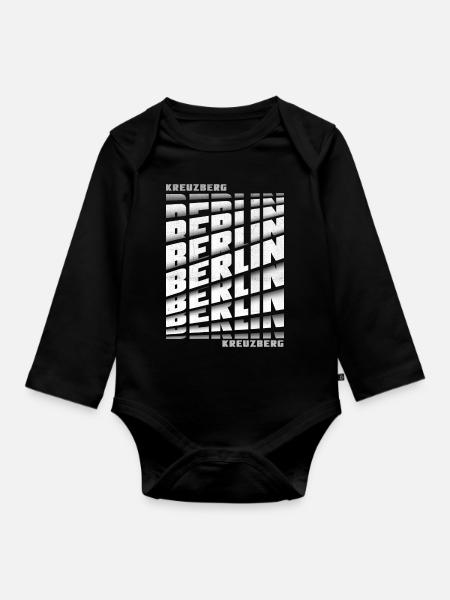 berlin kreuzberg - Baby Bio-Langarm-Body - Schwarz