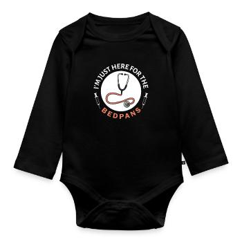 STNA Certified Nursing Assistant - Organic Longsleeve Baby Bodysuit - black - Front