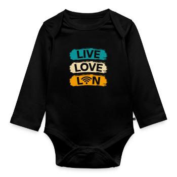 Network Administrator System Administrator Network - Organic Longsleeve Baby Bodysuit - black - Front
