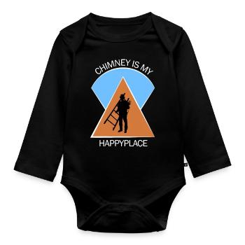 Chimney Sweep Chimney Sweep - Organic Longsleeve Baby Bodysuit - black - Front