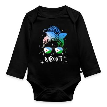 Dschibuti - Baby Bio-Langarm-Body - Schwarz - Vorne