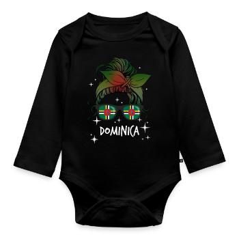 Dominica - Organic Longsleeve Baby Bodysuit - black - Front