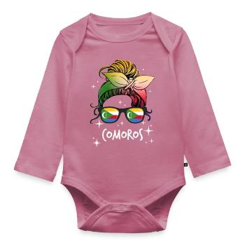 Comoros - Organic Longsleeve Baby Bodysuit - mauve - Front