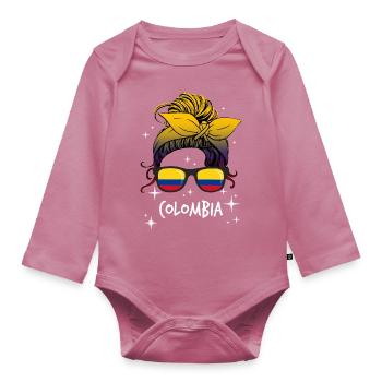 Kolumbien - Baby Bio-Langarm-Body - Mauve - Vorne