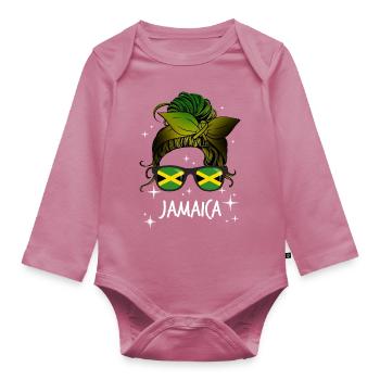 Jamaïque - Body Bébé bio manches longues - mauve - Devant