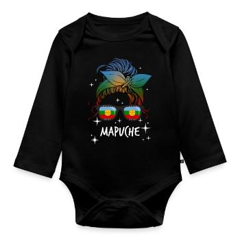 Mapuche - Baby Bio-Langarm-Body - Schwarz - Vorne