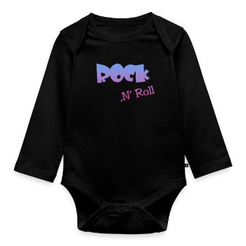 Rock n Roll - Baby Bio-Langarm-Body - Schwarz - Vorne