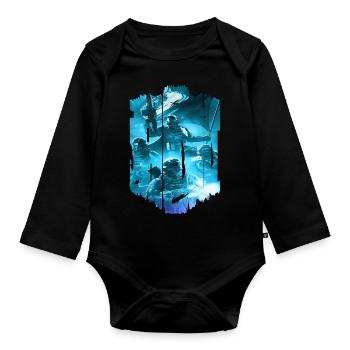 Computer-PC-Spieltechnologie Gamer-Gaming Modern - Baby Bio-Langarm-Body - Schwarz - Vorne