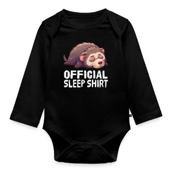 Chemise de nuit officielle Mole - Body Bébé bio manches longues - noir - Devant