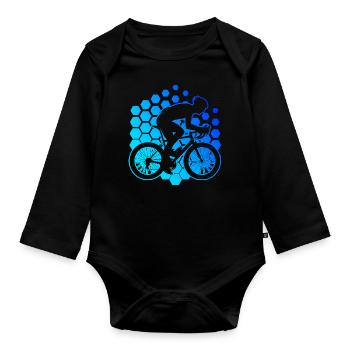 Road Bike Road Bike Road Cycling Road Cyclist - Organic Longsleeve Baby Bodysuit - black - Front