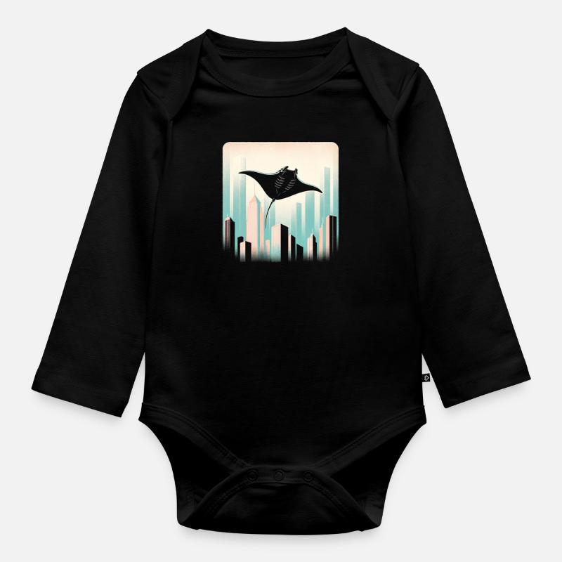 Mantarochen - Baby Bio-Langarm-Body - Schwarz