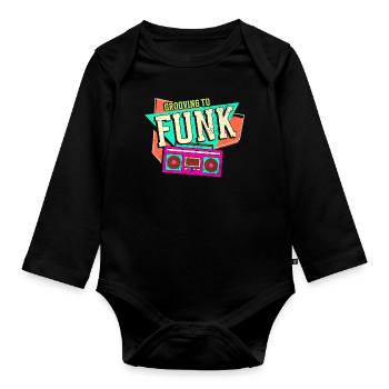 Funk Music - Organic Longsleeve Baby Bodysuit - black - Front