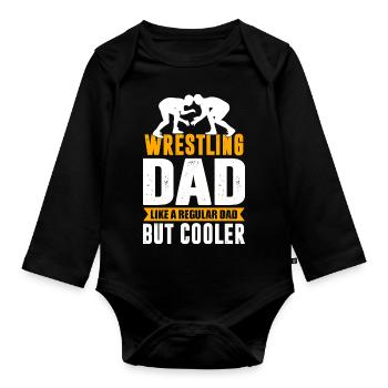 Wrestling - Organic Longsleeve Baby Bodysuit - black - Front