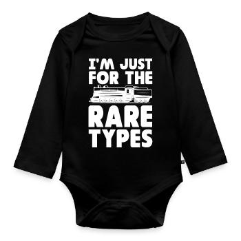 Im just here for the lumpia Design for an oriental - Organic Longsleeve Baby Bodysuit - black - Front