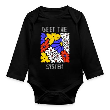 Beet the system - Organic Longsleeve Baby Bodysuit - black - Front