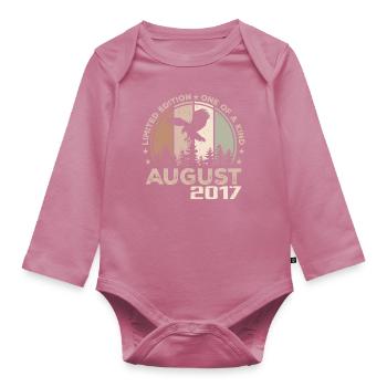 Incomparable depuis août 2017, 7e Anniversaire - Body Bébé bio manches longues - mauve - Devant