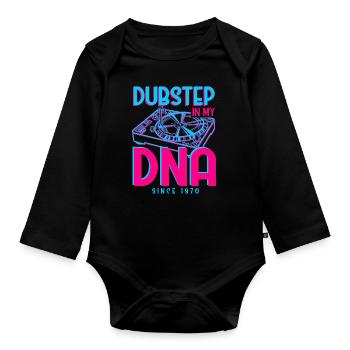 Dubstep 1970 - Baby Bio-Langarm-Body - Schwarz - Vorne