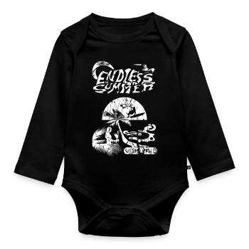 kitesurfen - Baby Bio-Langarm-Body - Schwarz - Vorne