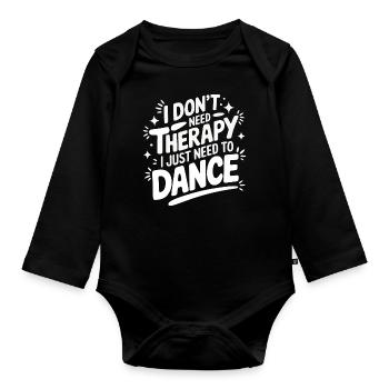 Tanzen Tänzer Tanzen - Baby Bio-Langarm-Body - Schwarz - Vorne