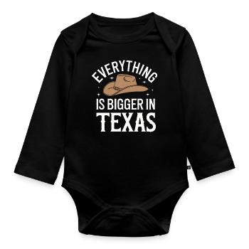Texas State Texans Texas - Organic Longsleeve Baby Bodysuit - black - Front