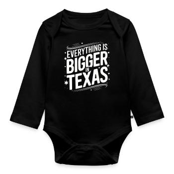 Texas State Texans Texas - Organic Longsleeve Baby Bodysuit - black - Front