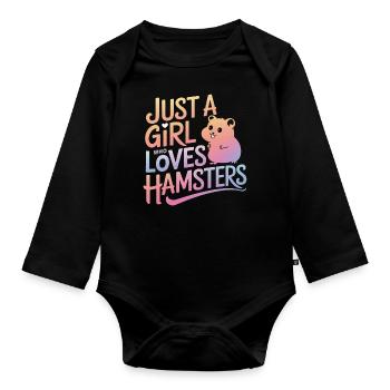 Hamster - Baby Bio-Langarm-Body - Schwarz - Vorne