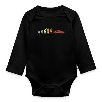Auto De Sport Evolution - Body Bébé bio manches longues - noir - Devant