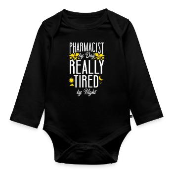 Technicien en pharmacie - Body Bébé bio manches longues - noir - Devant