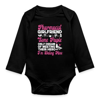 Pharmacy Tech Technician - Organic Longsleeve Baby Bodysuit - black - Front