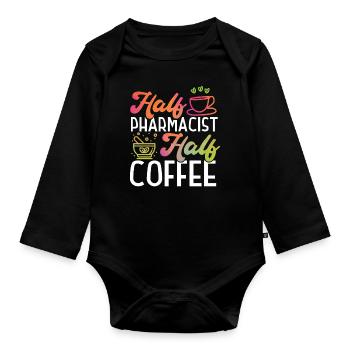 Pharmacy Tech Technician - Baby Bio-Langarm-Body - Schwarz - Vorne