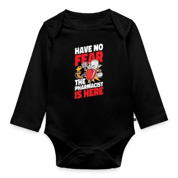 Pharmacy Tech Technician - Organic Longsleeve Baby Bodysuit - black - Front