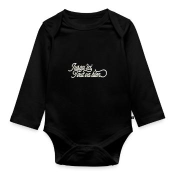 Tout va bien cadeau cool - Body Bébé bio manches longues - noir - Devant