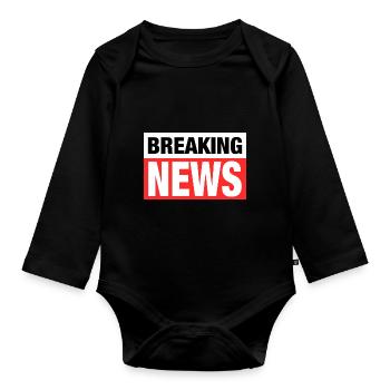 Nouvelles en disant - Body Bébé bio manches longues - noir - Devant