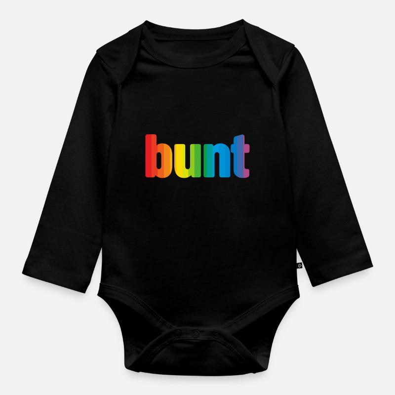 bunt - Baby Bio-Langarm-Body - Schwarz