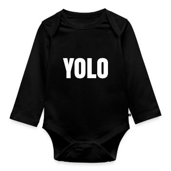YOLO - Body Bébé bio manches longues - noir - Devant