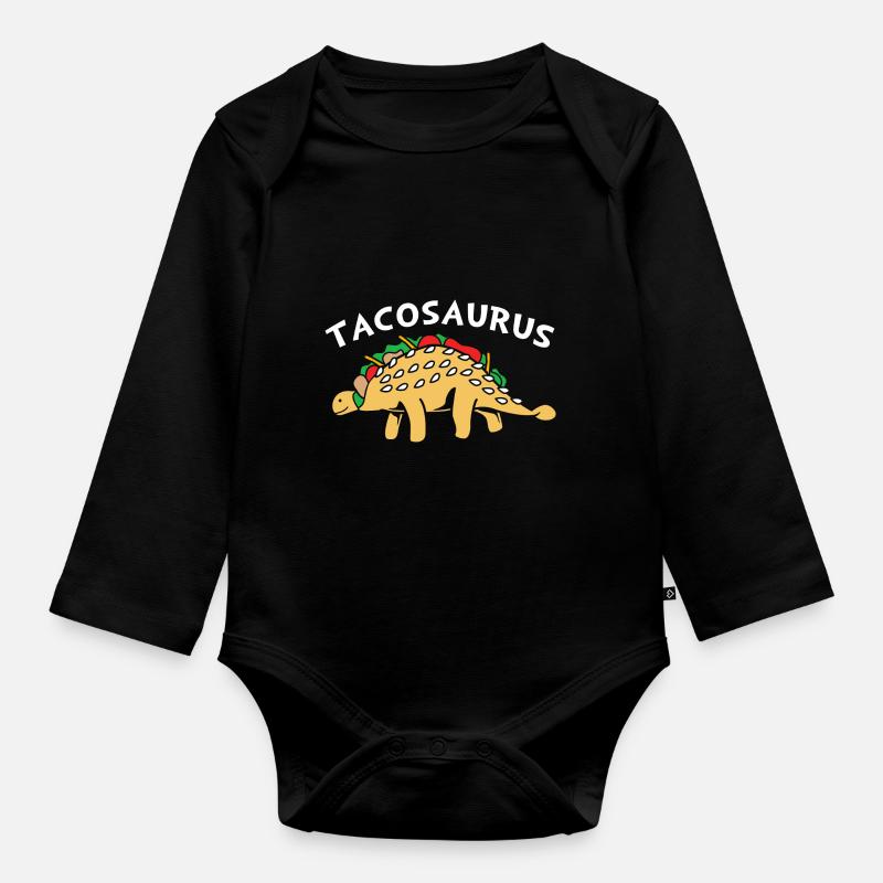 Dino - Body Bébé bio manches longues - noir