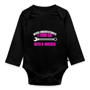 Tool Girls Craft Ladies Artisan Woman - Organic Longsleeve Baby Bodysuit - black - Front