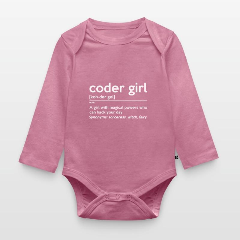 Coding Girl Definition Noun Software Developer Pro Baby Bio-Langarm-Body