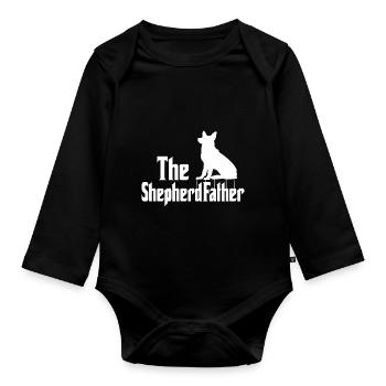 Funny Shepherd Dog Master Parody Shepherd Dog - Organic Longsleeve Baby Bodysuit - black - Front