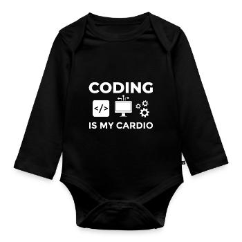 Software Development Software Developer Developer - Organic Longsleeve Baby Bodysuit - black - Front