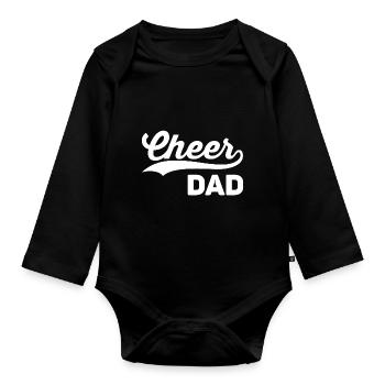 Cheer Dad The Only Thing I Flip Is My Wallet Gymna - Baby Bio-Langarm-Body - Schwarz - Vorne