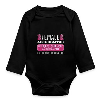Une avocate réussit la première fois - Body Bébé bio manches longues - noir - Devant