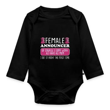 Présentatrice Get It Right The First Time - Body Bébé bio manches longues - noir - Devant